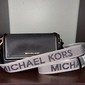 Michael Kors Black and Gray Crossbody Bag